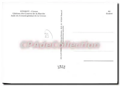 Sala do Conselho Geral da Creuse — Castelo dos Condes da Marche — Edições Reunidas — Verso