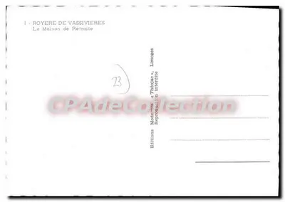 Royer de Vassivière — A Maison de Retraite — Éditions « Théolac » — Verso