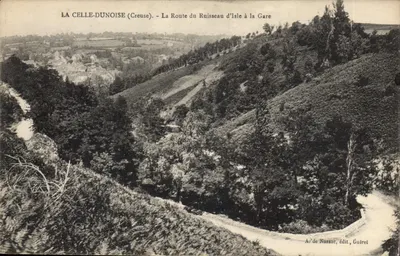 La Celle-Dunoise (Creuse) — A Route du Ruisseau d'Isle à la Gare — A. de Nussac, editor, Guéret