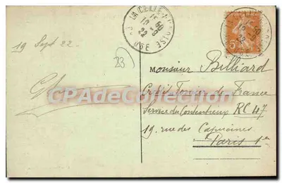 La Celle-Dunoise (Creuse) — A Route du Ruisseau d'Isle à la Gare — A. de Nussac, editor, Guéret — Verso