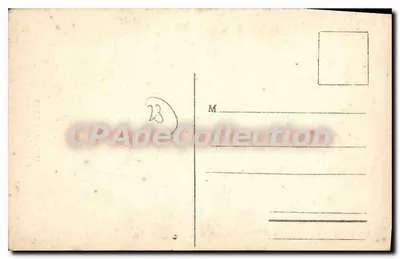 Mulher creusiana carregando cestas de visco — A. de Nussac, editor, Guéret — Verso