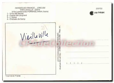 Vieilleville — Wioska kwitnąca — Wydawnictwo CAP THÉOJAC — Rewers