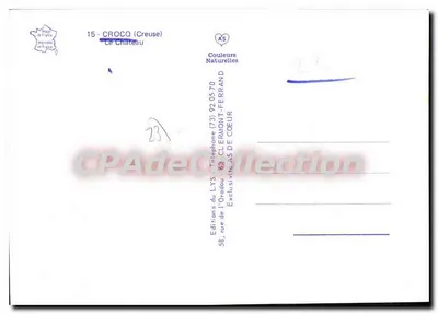 O Castelo — Crocq (Creuse) — Éditions du LYS — Verso