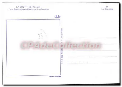 La Courtine — Entrata del campo militare — IRIS — Verso