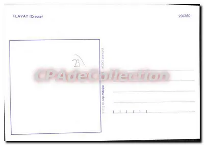 Flayat — vista de la iglesia, del pueblo, del lago y de las ovejas — CPADeCollection — Reverso