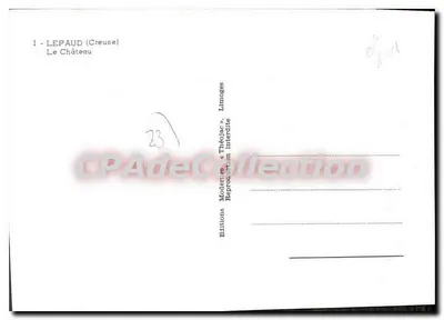 Lepaud (Creuse) — El Castillo — Ediciones Théoljas — Reverso