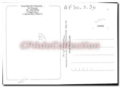 Gouzon — Aldeia florida — Images de France, editor Toulouse — Verso