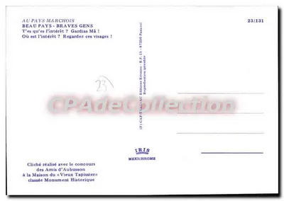 Cena de jogo de cartas — No País dos Marchands — Éditions Iris Mexichrome, n°23/131 — Verso