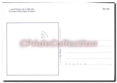 Les Enfants de la Marche — Grupo folclórico Creusois — 26/156 — Verso