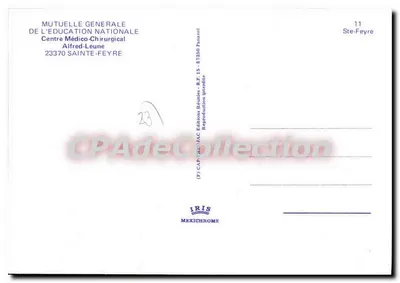 Centro Médico-Chirúrgico Alfred-Leune — Sainte-Feyre — IRIS Mexichrome — Reverso