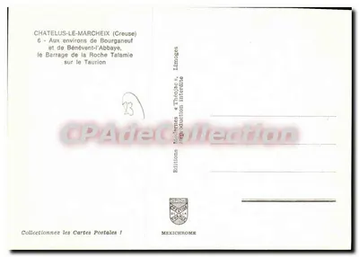 Châtelus-le-Marcheix — Zbiornik Roche Talamie na Taurionie — Wydawnictwo Diplomate — Rewers