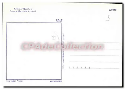 Folclore Marchois — Grupo Marchois a cavalo — IRIS — Verso