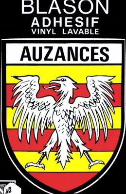 Auzances — Adesivo de brasão de vinil lavável — Éditions CAP-THÉOJAC