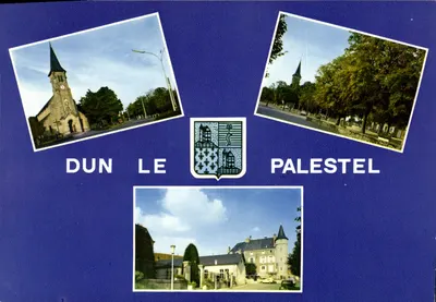 Dun-le-Palestel — Igreja de Nossa Senhora, Praça da Prefeitura e Edifício dos Correios — Edições Modernas & Théo Jac