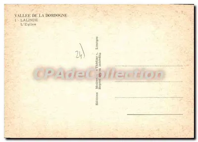 Lalinde — A Igreja — Edições Théodéjac — Verso