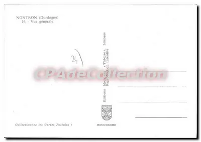 Nontron (Dordogne) — Vista geral — Edições Mexichrome, Limoges — Verso