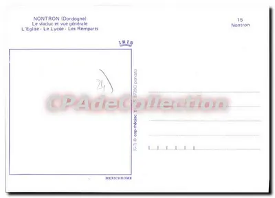 Nontron — Pamiątka z Nontron — wydawca IRIS — Rewers