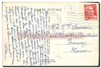 Périgueux — Torre Mataguerre e Cours Fénelon — Edição Gaby — Verso
