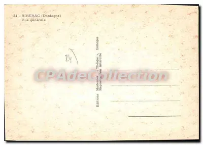 Riberac (Dordogne) — Vista geral — Editions Théolac, Limoges — Verso