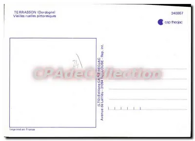 Terrasson en Périgord — suas Velhas Ruas — Éditions LTO — Verso