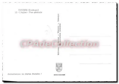 Thiviers — Vista geral e igreja — Editions Diplôme — Verso