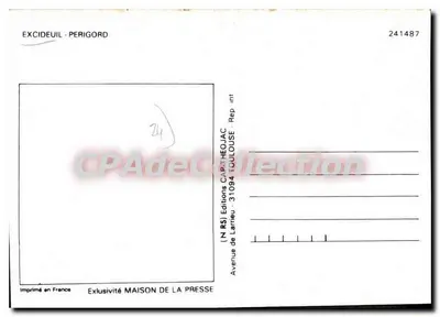 Excideuil - Périgord — Selos adesivos de vinil lavável — Editions CAP'THEOJAC — Verso