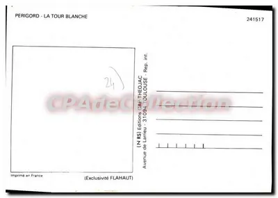 Périgord - La Tour Blanche — Adhesive washable vinyl badges — Wydawnictwo de Larneu — Rewers