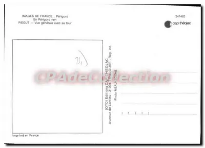 Pieguet — Ogólny widok z wieżą — Wydawnictwo Cap Théojac — Rewers