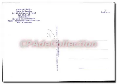 Jezioro Radelou — Centrum wypoczynku — Wydawnictwo Rianjol — Rewers