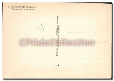 Le Buisson (Dordogne) — Ogólny widok z lotu ptaka — Wydawnictwo « Théodèce », Limoges — Rewers