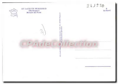 St-Saud w Périgord — Młyn nad Mostem — Wydawnictwo Écumeux — Rewers