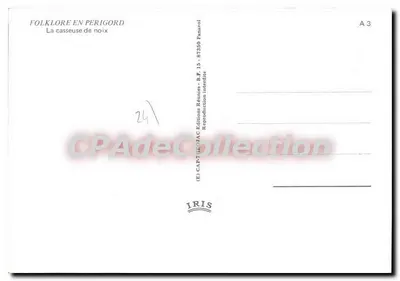 Kobieta łupi orzechy — Périgord — wydawca IRIS, seria A 3 — Rewers