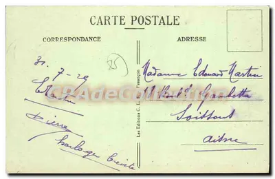 Besançon-les-Bains — Praça Victor-Hugo, Porta Negra e Catedral de São João — Casa natal de Victor Hugo — Edições C. L. Besançon — Verso