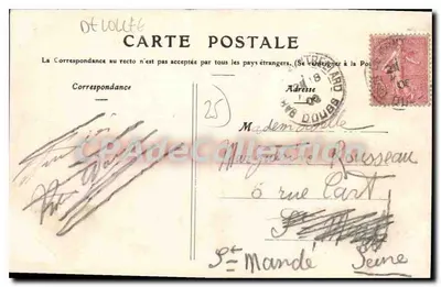 Montbéliard — O Castelo visto da estação — Coleção J. M. H. — Verso