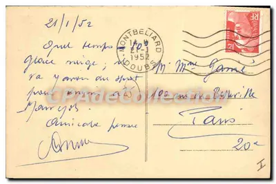 Montbéliard (Doubs) — O Castelo — Combier Imp. Macon — Verso
