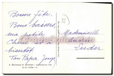 Około Morteau — Consolation widok z doliny — L.L. — Lavy i Nuredein, Paryż, Wyd. — Rewers