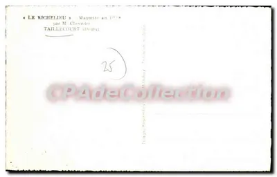 Le Richelieu — Maquette w skali 1/100 — autor M. Chevrolet, TAILLECOURT (Doubs) — Rewers