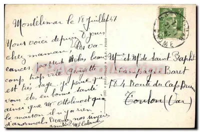 Montélimar — Brama św. Martyna — C.A.P. nr 37 — Rewers