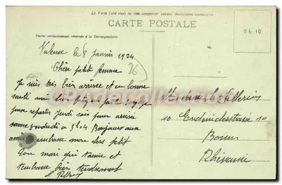 Valence - Pomnik Émile Augier — dzieło Pana Duchesne d'Uzès — E. R. — Rewers