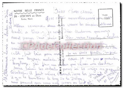 Prefeitura de Lesches — Escolas — Editor Notre Belle France, n°26 — Verso