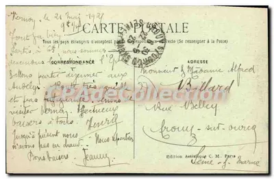 Vernon (Eure) — Uitzicht op de Heilige Michel-helling — C. M. n°117 — Achterkant