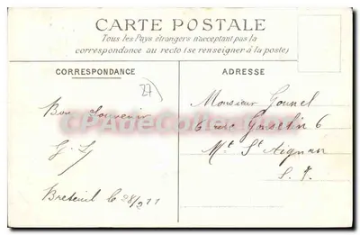 Castelo de Coulonges, perto de Damville (Eure) — Lado sul — D. Chesnot, Breteuil — Verso