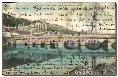 Beaumont-le-Roger — A Risle no Ponte do Lago — Wanner, fot. — edit.