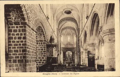 Broglie (Eure) — Interior da Igreja — Editor: L. Brouard, n° 107