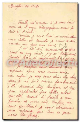 Broglie (Eure) — Interior da Igreja — Editor: L. Brouard, n° 107 — Verso