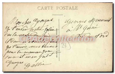 Gasny — A Igreja — Editor A. Thillier, n°24 — Verso