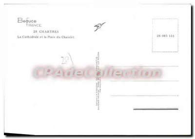 Chartres — Katedra i Plac Châtelet — Éditions La Cirouine — Rewers