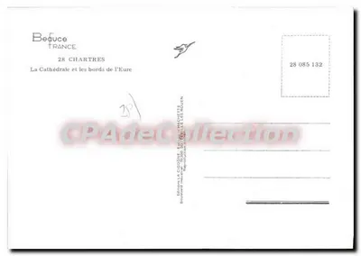シャルトル — シャルトル大聖堂とユール川の岸辺 — Édition La Cigogne, Boulaire-Machette — 裏面