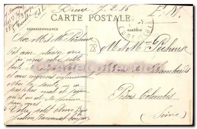 Dreux (E.-et-L.) — Vista geral da Caserna de Billy — E.P. n°2781 — Verso