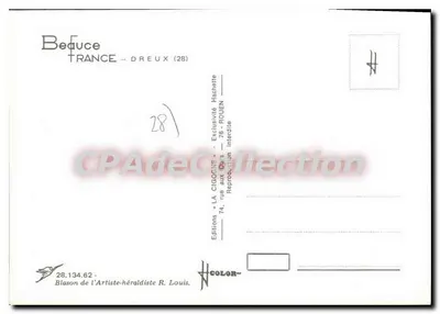 Dreux — les Chamards — Wydawnictwo LA CIGOGNE — Rewers